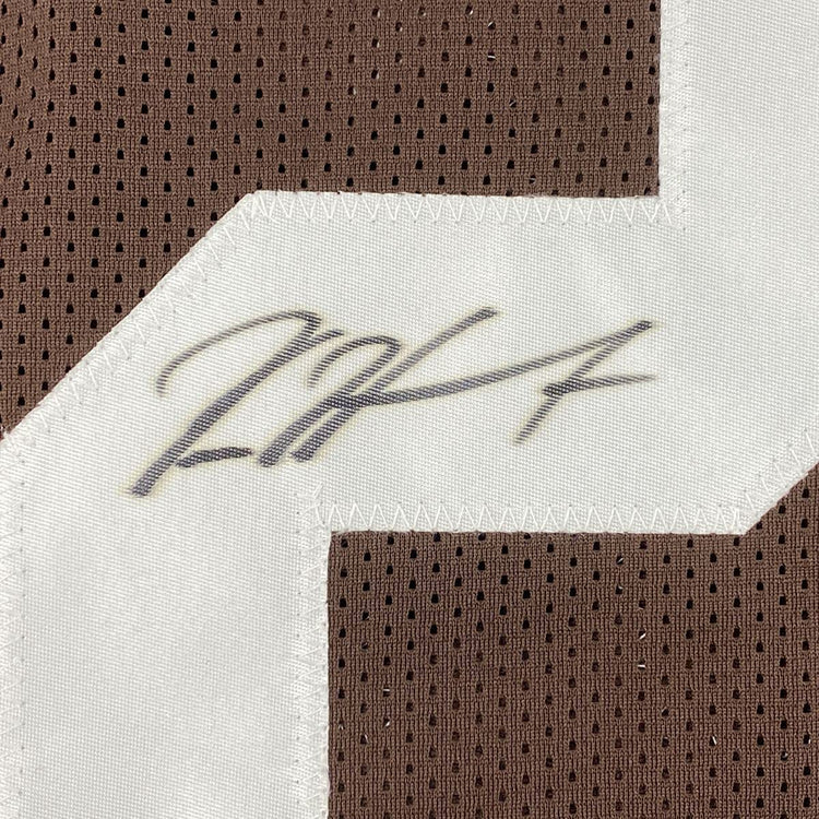 Autographed/Signed Kareem Hunt Cleveland Brown Football Jersey PSA/DNA COA