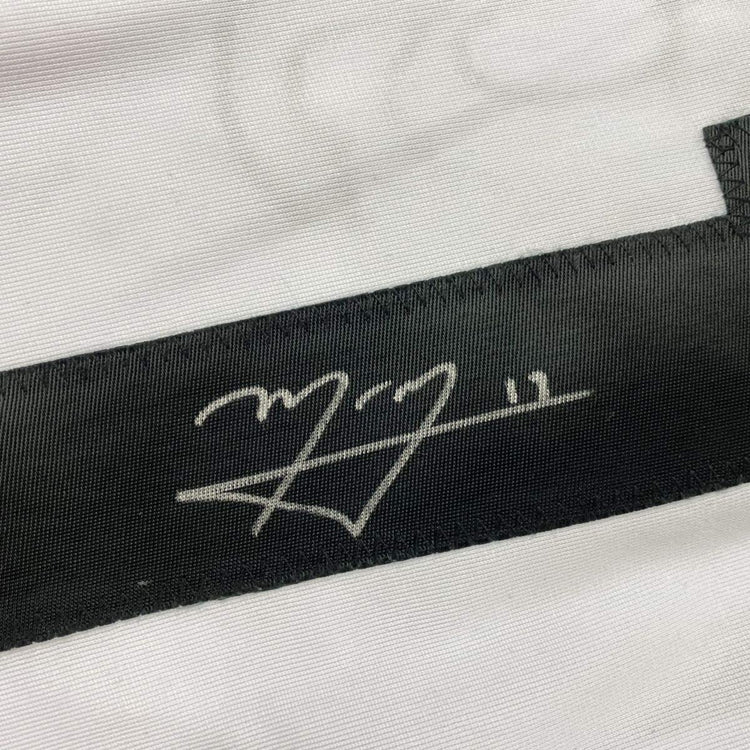 Framed Autographed/Signed Manny Machado 33x42 San Diego White Baseball Jersey Beckett BAS COA #2