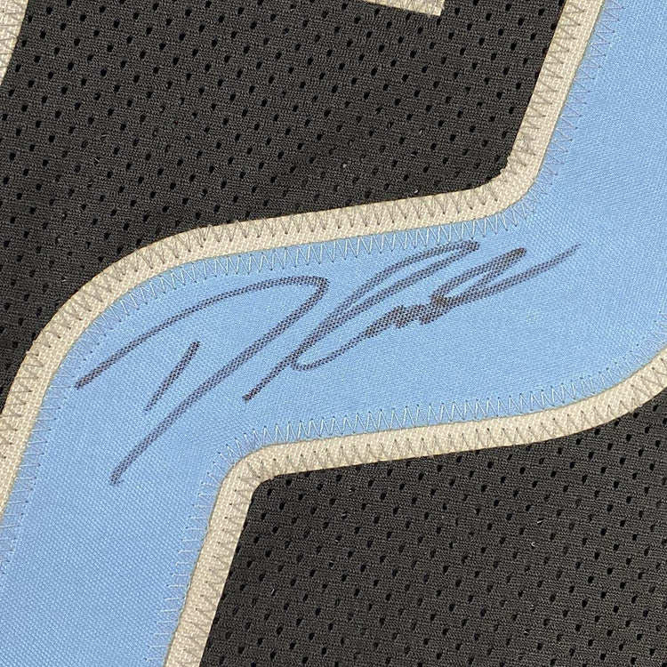 Framed Autographed/Signed D'Andre Swift 33x42 Detroit Black Football Jersey JSA COA