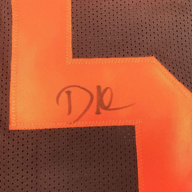 Framed Autographed/Signed David Njoku 33x42 Cleveland Color Rush Football Jersey PSA/DNA COA