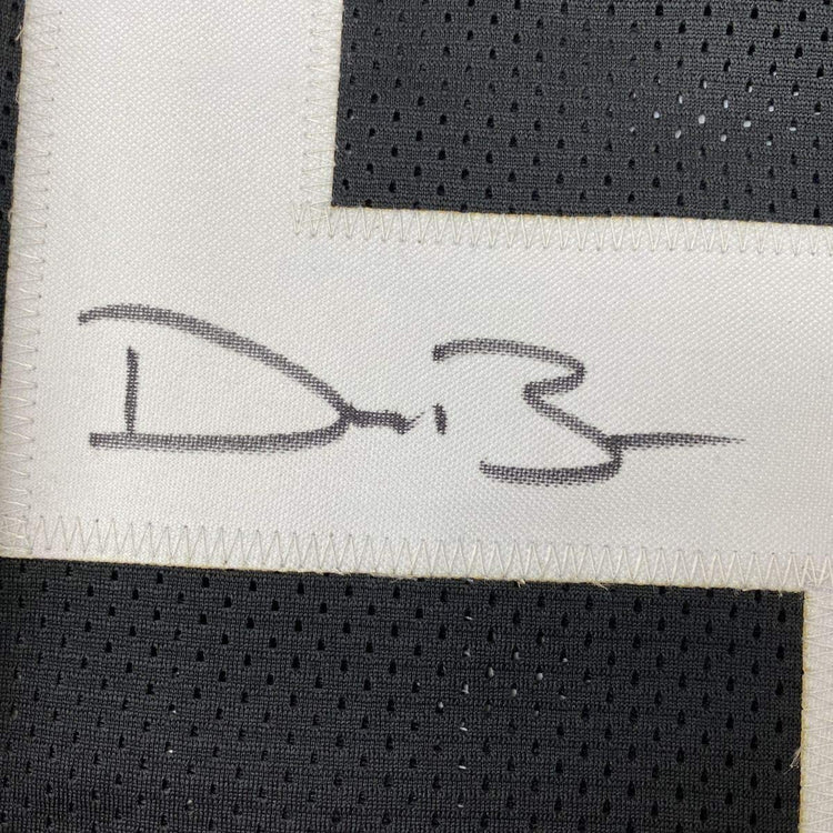Framed Autographed/Signed Devin Bush 33x42 Pittsburgh Retro Black Football Jersey JSA COA