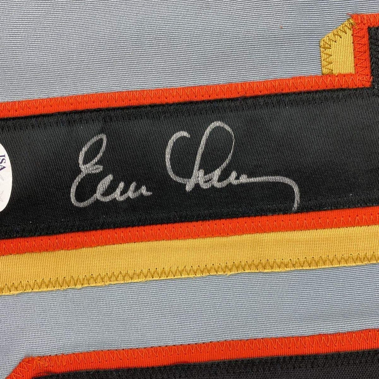 Framed Autographed/Signed Evan Longoria 33x42 San Francisco Grey Baseball Jersey JSA COA