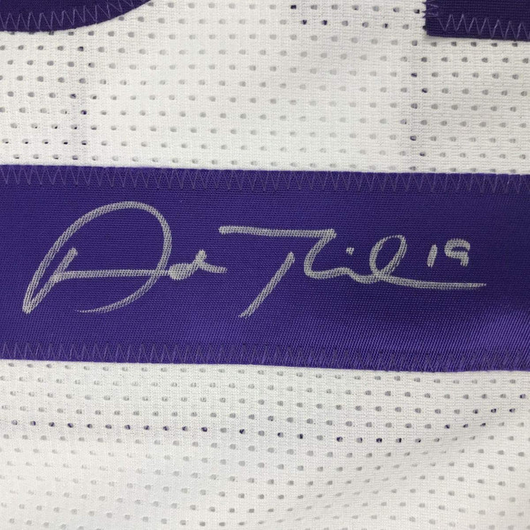 Autographed/Signed Adam Thielen Minnesota White Football Jersey JSA COA
