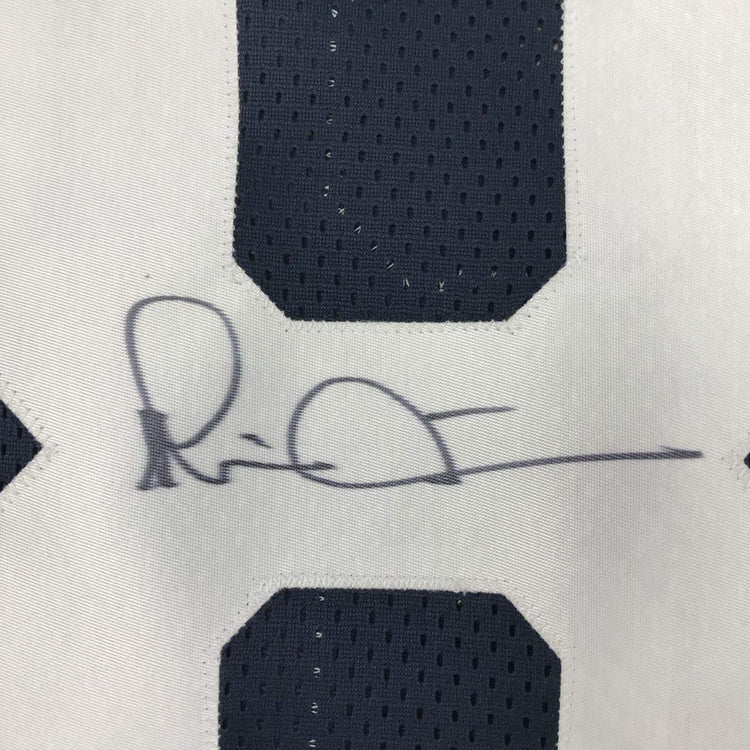 Framed Autographed/Signed Michael Irvin 33x42 Dallas Thanksgiving Day Blue Football Jersey Beckett BAS COA