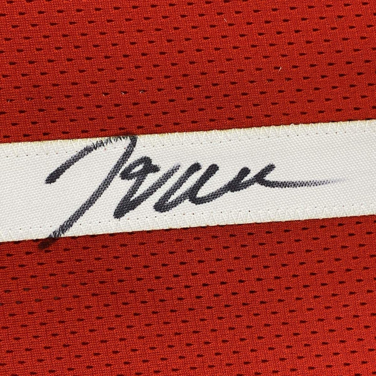 Autographed/Signed John Wall Houston Red Basketball Jersey JSA COA
