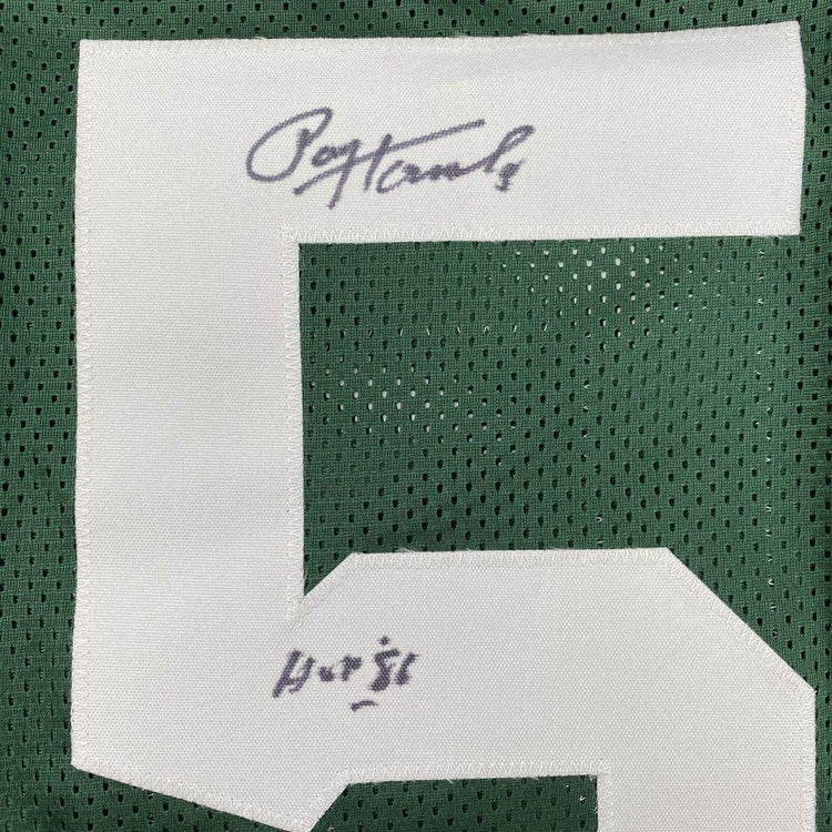 Framed Autographed/Signed Paul Hornung HOF 86 33x42 Green Bay Green Football Jersey JSA COA
