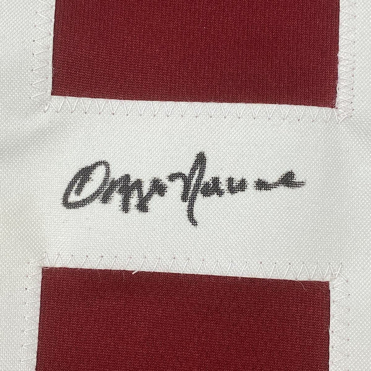 Framed Autographed/Signed Ozzie Newsome 33x42 Alabama Red College Football Jersey JSA COA