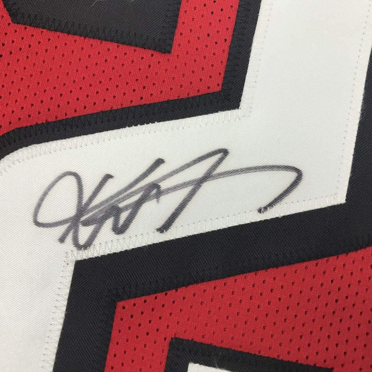 Framed Autographed/Signed Keanu Neal 33x42 Atlanta Splite Football Jersey PSA/DNA COA