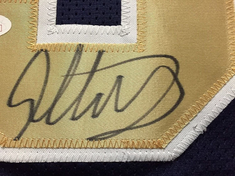 Framed Autographed/Signed Todd Gurley II 33x42 Los Angeles LA Rams Dark Blue Football Jersey JSA COA