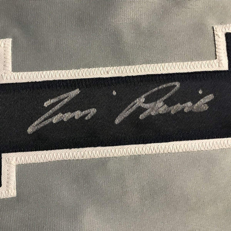 Framed Autographed/Signed Tim Raines 33x42 New York Yankees Grey Baseball Jersey JSA COA