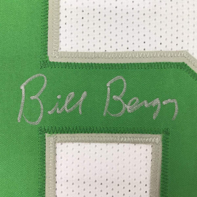 Framed Autographed/Signed Bill Bergey 33x42 Philadelphia White Football Jersey JSA COA