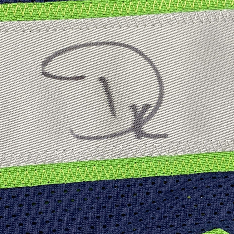Autographed/Signed DK D.K. Metcalf Seattle Blue Football Jersey JSA COA #3