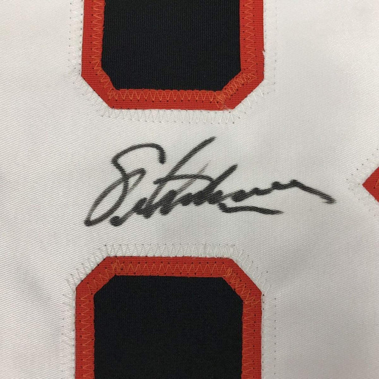 Framed Autographed/Signed Eric Lindros 33x42 Philadelphia Black Hockey Jersey JSA COA