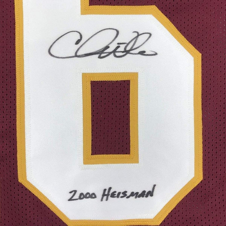 Framed Autographed/Signed Chris Weinke"2000 Heisman" 33x42 Florida State Seminoles Maroon College Football Jersey JSA COA