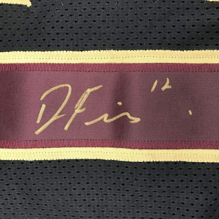 Framed Autographed/Signed Deondre Francois 33x42 Florida State Black College Football Jersey JSA COA