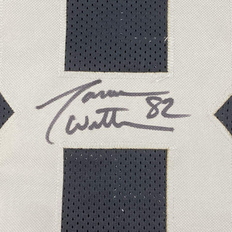 Framed Autographed/Signed Jason Witten 33x42 Las Vegas Oakland Black Football Jersey Beckett BAS COA