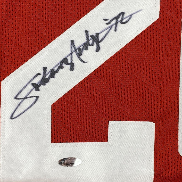 Autographed/Signed Johnny Rodgers Nebraska Red College Football Jersey Tristar COA Holo Only