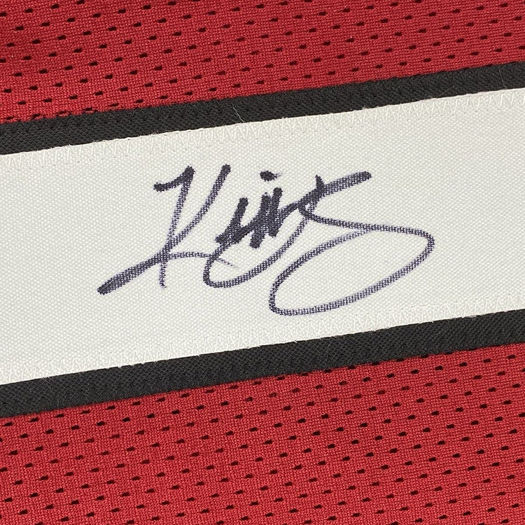 Framed Autographed/Signed Kliff Kingsbury 33x42 Head Coach Arizona Red Football Jersey JSA COA