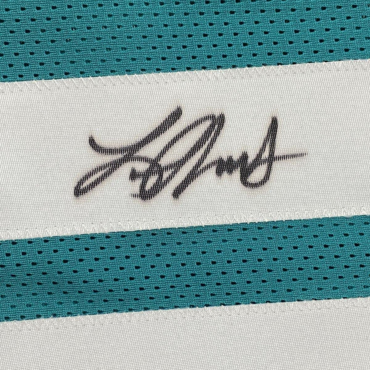 Framed Autographed/Signed Laviska Shenault 33x42 Jacksonville Teal Football Jersey Beckett BAS COA