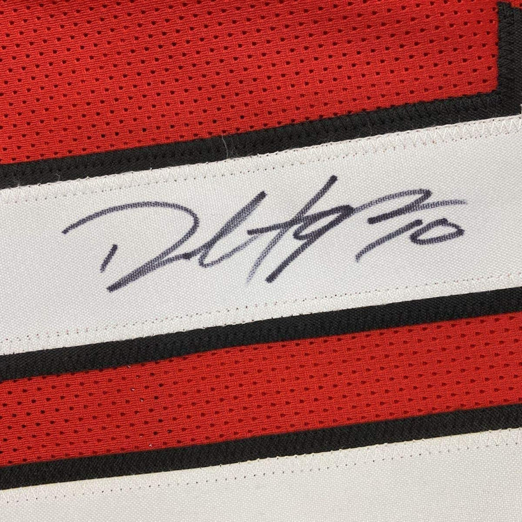 Framed Autographed/Signed DeAndre Hopkins 33x42 Arizona Red Football Jersey JSA COA