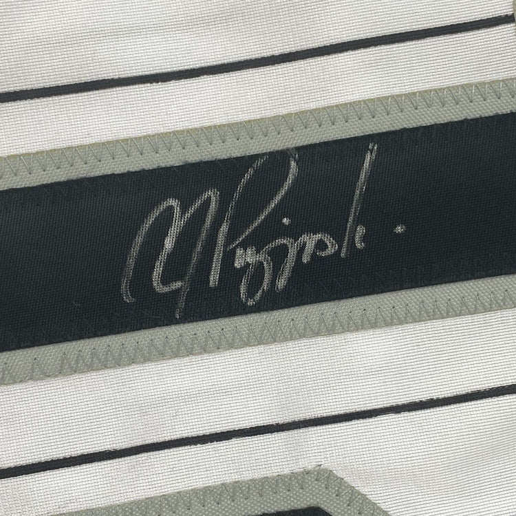 Autographed/Signed AJ A.J. Pierzynski Chicago Pinstripe Baseball Jersey PSA/DNA COA