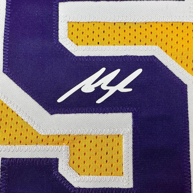 Framed Facsimile Autographed Austin Reaves 35x39 Los Angeles LA Yellow Reprint Laser Auto Basketball Jersey