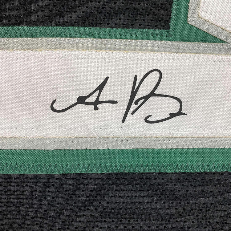 Framed Facsimile Autographed AJ A.J. Brown 35x39 Philadelphia Black Reprint Laser Auto Football Jersey