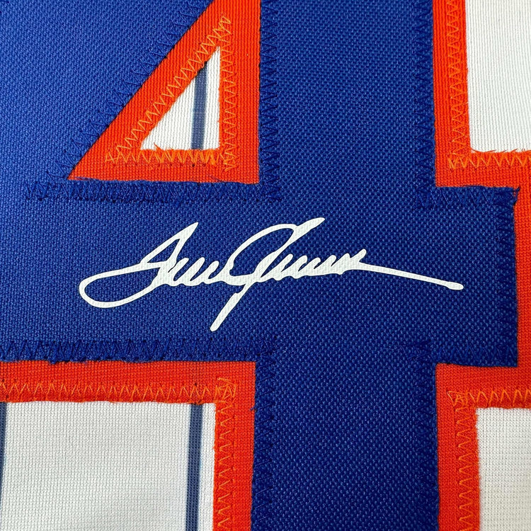 Framed Facsimile Autographed Tom Seaver 35x39 New York Pinstripe Reprint Laser Auto Baseball Jersey