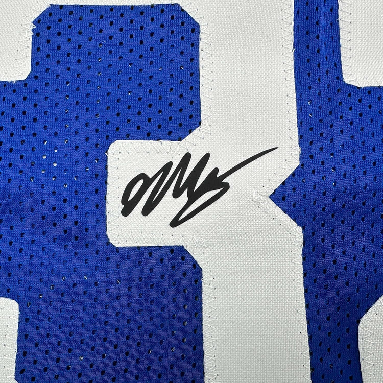 Framed Facsimile Autographed Victor Wembanyama 35x39 France Blue Reprint Laser Auto Basketball Jersey