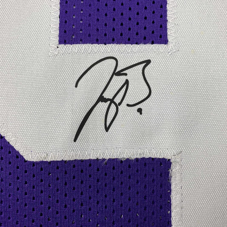 Framed Facsimile Autographed Joe Burrow 35x39 LSU Purple Reprint Laser Auto College Football Jersey