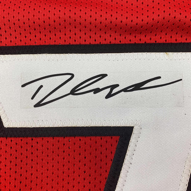 Framed Facsimile Autographed D'Andre Swift 35x39 Georgia Red Reprint Laser Auto College Football Jersey Size Men's XL