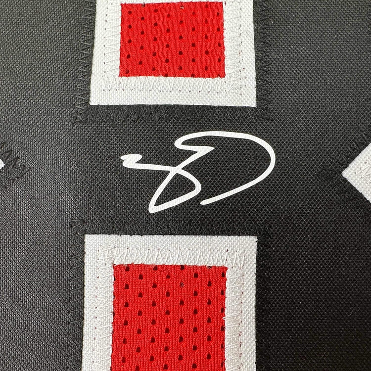 Framed Facsimile Autographed Zach LaVine 35x39 Chicago Red Reprint Laser Auto Basketball Jersey