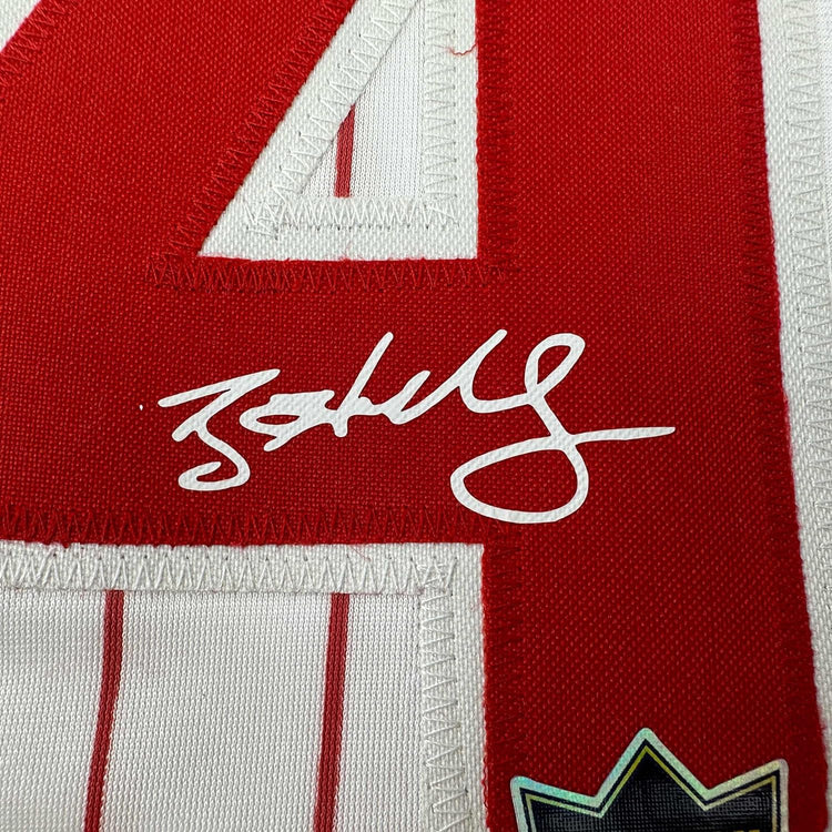 Framed Facsimile Autographed Roy Halladay 35x39 Philadelphia Pinstripe Reprint Laser Auto Baseball Jersey
