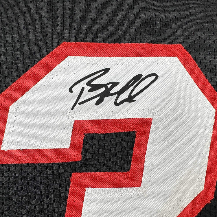Framed Facsimile Autographed Bam Adebayo 35x39 Miami Black Reprint Laser Auto Basketball Jersey