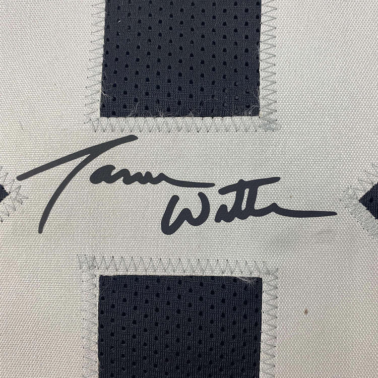 Framed Facsimile Autographed Jason Witten 35x39 Oakland Las Vegas Black Reprint Laser Auto Football Jersey