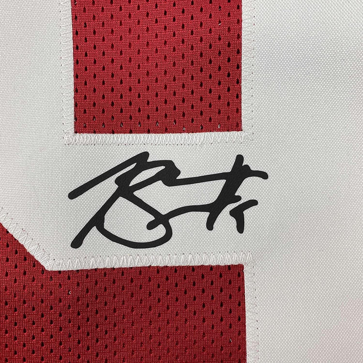 Framed Facsimile Autographed Bryce Young 35x39 Alabama Red Reprint Laser Auto College Football Jersey