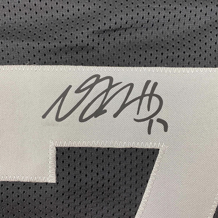 Framed Facsimile Autographed Davante Adams 35x39 Oakland Las Vegas Black Reprint Laser Auto Football Jersey