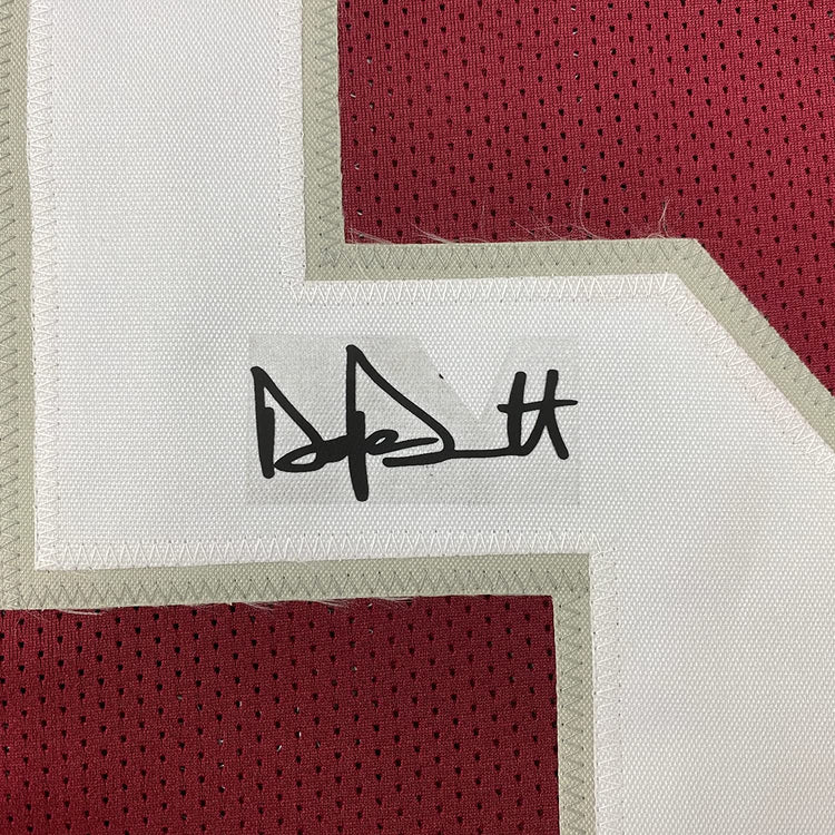 Framed Facsimile Autographed Dak Prescott 35x39 Mississippi State Maroon Reprint Laser Auto College Football Jersey Size Men's XL