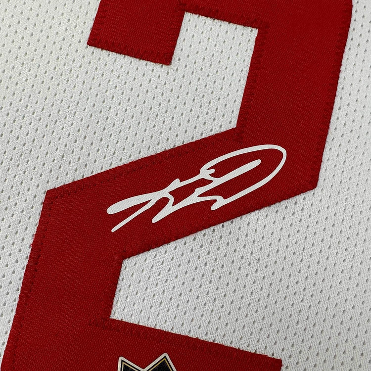 Framed Facsimile Autographed Kawhi Leonard 35x39 Los Angeles LA White Reprint Laser Auto Basketball Jersey