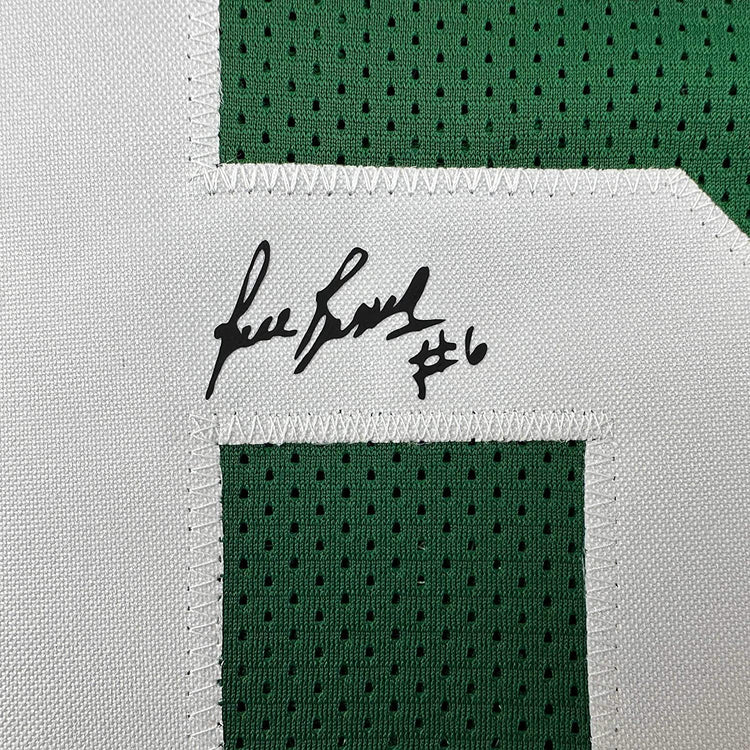 Framed Facsimile Autographed Bill Russell 35x39 Boston Green Reprint Laser Auto Basketball