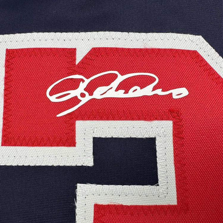 Framed Facsimile Autographed Dylan Crews 35x39 Washington Blue Reprint Laser Auto Baseball Jersey