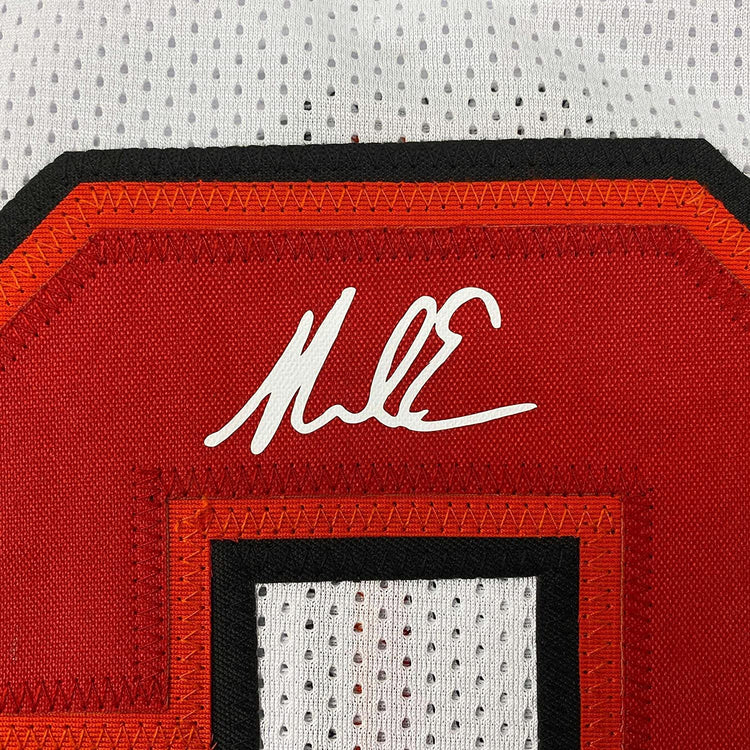 Framed Facsimile Autographed Mike Evans 35x39 Tampa Bay White Reprint Laser Auto Football Jersey