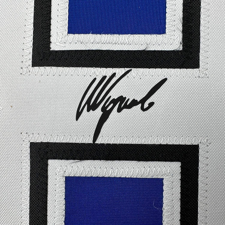 Framed Facsimile Autographed Nikita Kucherov 35x39 Tampa Bay Blue Reprint Laser Auto Hockey Jersey
