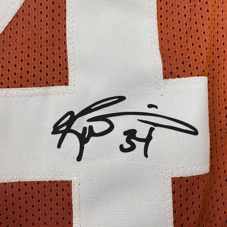 Framed Facsimile Autographed Ricky Williams 35x39 Texas Orange Reprint Laser Auto College Football Jersey