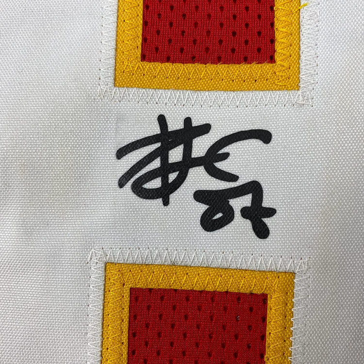 Framed Facsimile Autographed Travis Kelce 35x39 Kansas City Red Reprint Laser Auto Football Jersey Size Men's XL