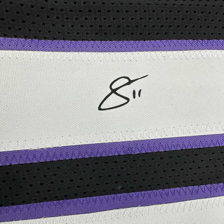 Framed Facsimile Autographed DeMar DeRozan 35x39 Sacramento Black Reprint Laser Auto Basketball Jersey