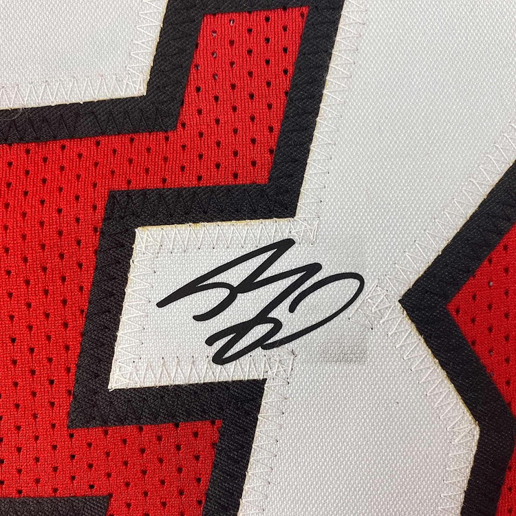 Framed Facsimile Autographed Shaquille Shaq O'Neal 35x39 Miami Red Reprint Laser Auto Basketball Jersey Size Men's XL