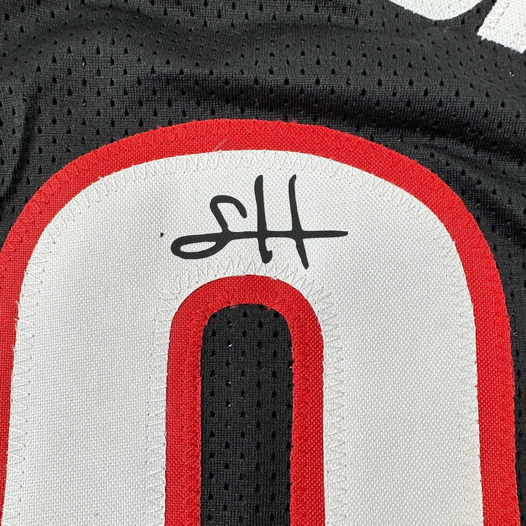 Framed Facsimile Autographed Scoot Henderson 35x39 Portland Black Reprint Laser Auto Basketball Jersey