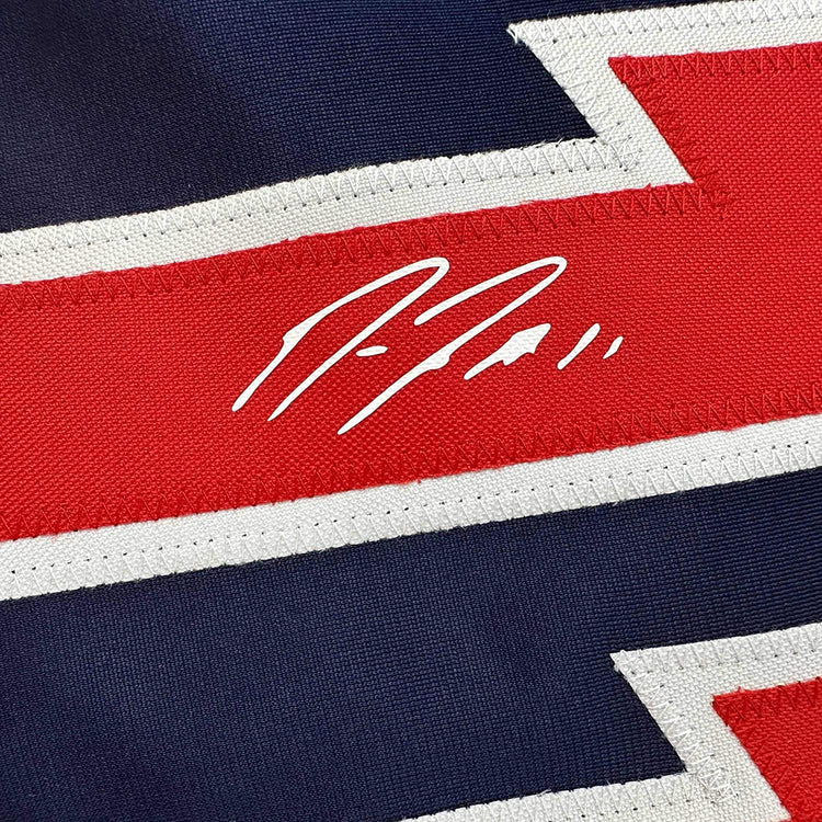 Framed Facsimile Autographed Jose Ramirez 35x39 Cleveland Blue Reprint Laser Auto Baseball Jersey