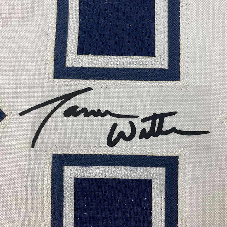 Framed Facsimile Autographed Jason Witten 35x39 Dallas Blue Reprint Laser Auto Football Jersey